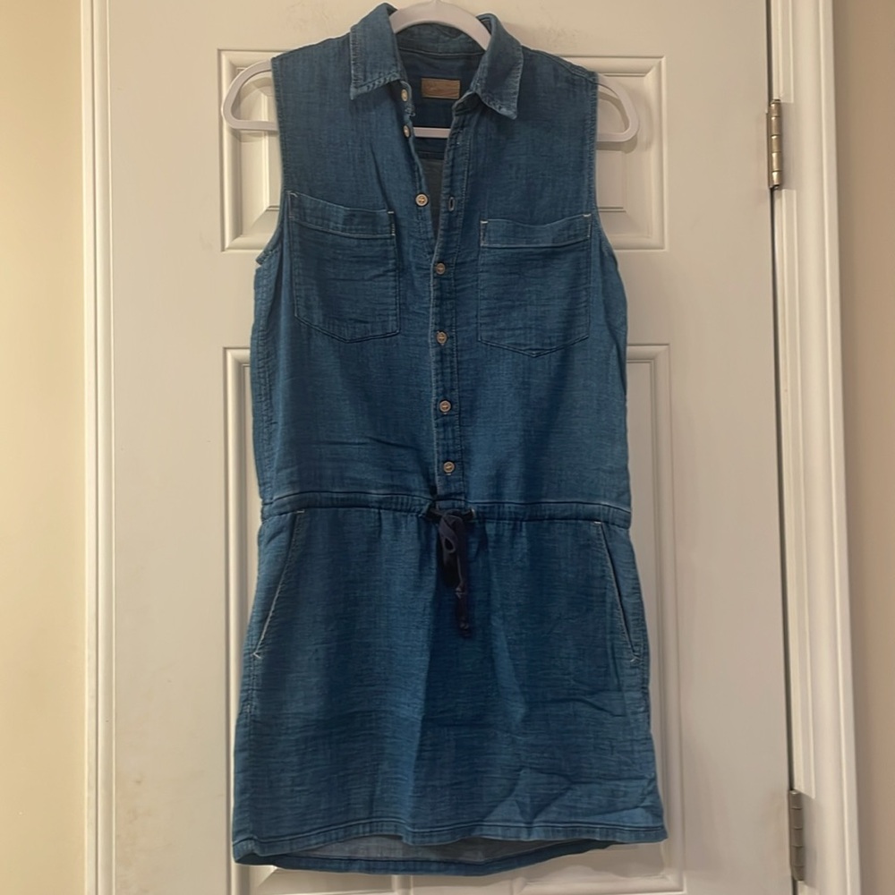 MOTHER Sleeveless Denim Shirt Dress  Sz XS